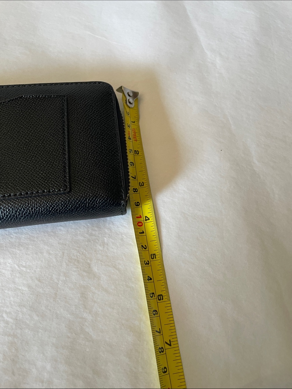 Coach wallet Black Zip-Around Saffiano Wallet with Gold Hardware - Picture 9 of 10